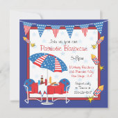 Wahltag Patriotic Picnic GRILLEN Party Einladung (Vorderseite)