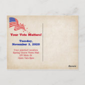 Wahltag Wahltag Abstimmung Button zur US-Verfassun Postkarte (Rückseite)