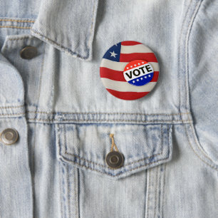 Wahltaste auf der Flagge der USA Button