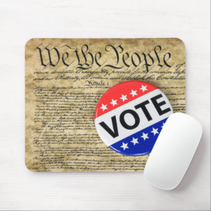 Wahltaste auf US-Verfassung Mousepad