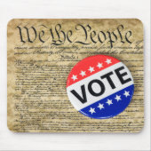 Wahltaste auf US-Verfassung Mousepad (Vorne)