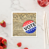 Wahltaste auf US-Verfassung Serviette (Beispiel)
