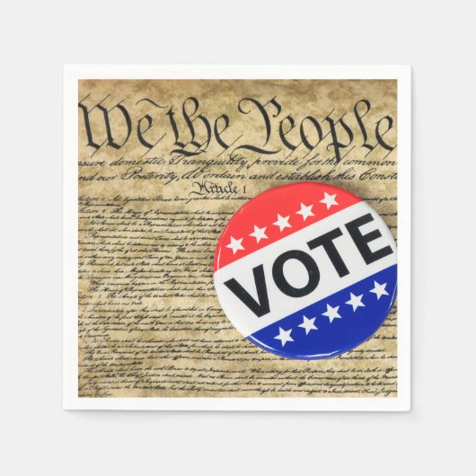 Wahltaste auf US-Verfassung Serviette (Vorderseite)