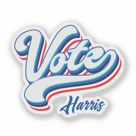 Wahltypografie Aufkleber (Vorderseite)