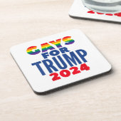 Wahlversprechen für Trump 2024 Getränkeuntersetzer (Linke Seite)