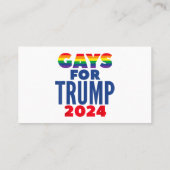 Wahlversprechen für Trump 2024 Visitenkarte (Rückseite)