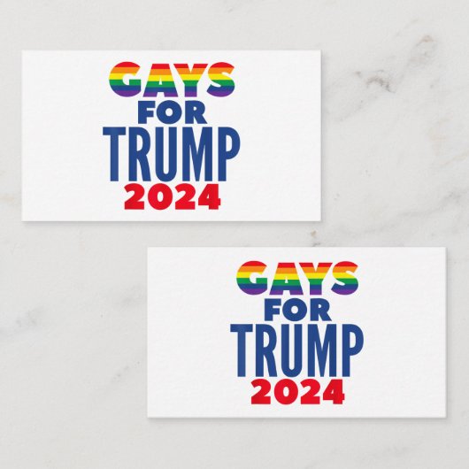 Wahlversprechen für Trump 2024 Visitenkarte (Vorne/Hinten)