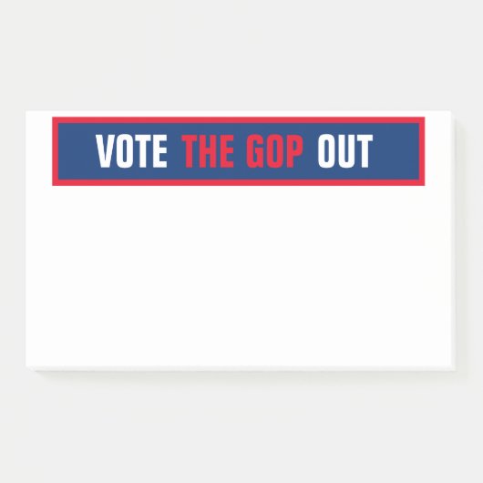 Wahlvorlage für das GOP Out 2020 Post-it Klebezettel (Vorderseite)