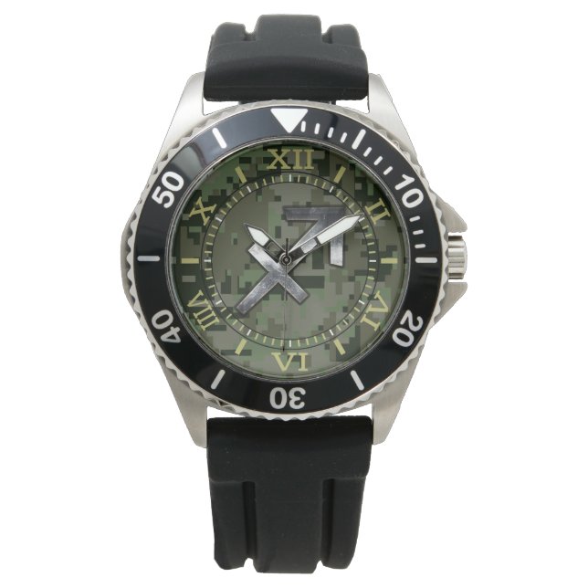Wählwahl für Sagittarius Zodiac Symbol Green Digit Armbanduhr (Vorderseite)