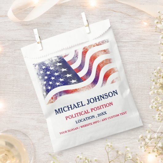 Wahlwerbung in Amerika Geschenktütchen (Ausgeschnitten)