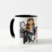 WAHM (Arbeit an Zuhause-Mama) Tasse (Vorderseite Links)