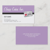 WAHM GESCHÄFTSKARTEN: hergestellt mit Liebe 4 Visitenkarte (Vorne/Hinten)