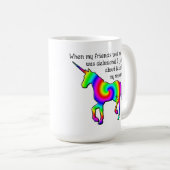 Wahnhafter Unicorn-lustige Tasse (VorderseiteRechts)
