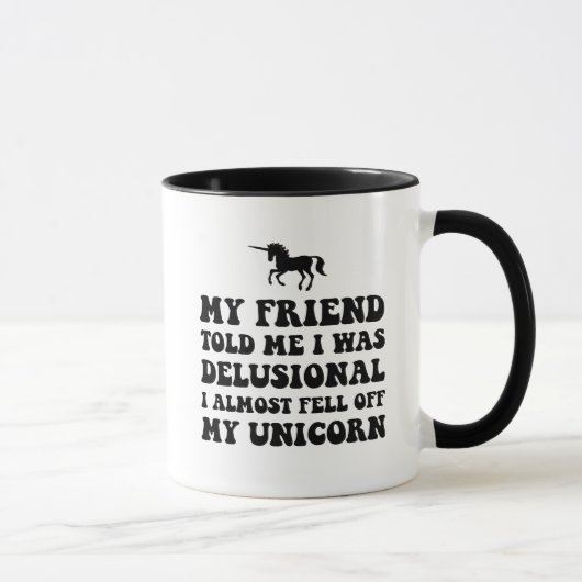 Wahnhaftes Einhorn Tasse (Rechts)