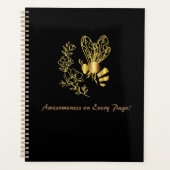 Wahnsinn-Biene und Blume-Planer Planer (Vorderseite)