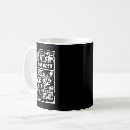 Wahnsinn Funny Cat Geschenke für Katze Lover Katze Kaffeetasse (Vorderseite Links)