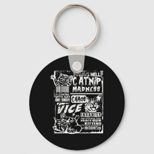 Wahnsinn Funny Cat Geschenke für Katze Lover Katze Schlüsselanhänger
