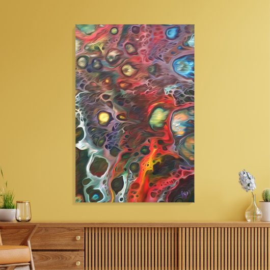 "Wahnsinn ist in der Luft" Leinwanddruck (Insitu (Wohnzimmer))