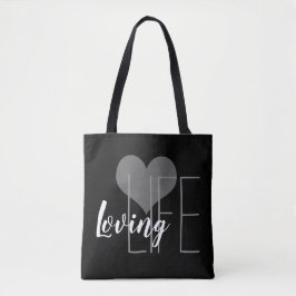 Wahnsinn-LIEBE-Schrift mit Herz | Tasche