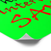 Wahnsinn mit Intervallen von sanftes, sonniges Pla Poster (Ecke)