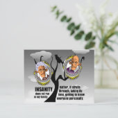 Wahnsinn Postkarte (Stehend Vorderseite)