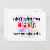 Wahnsinn Postkarte (Vorne/Hinten)