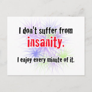 Wahnsinn Postkarte