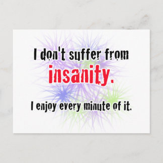Wahnsinn Postkarte