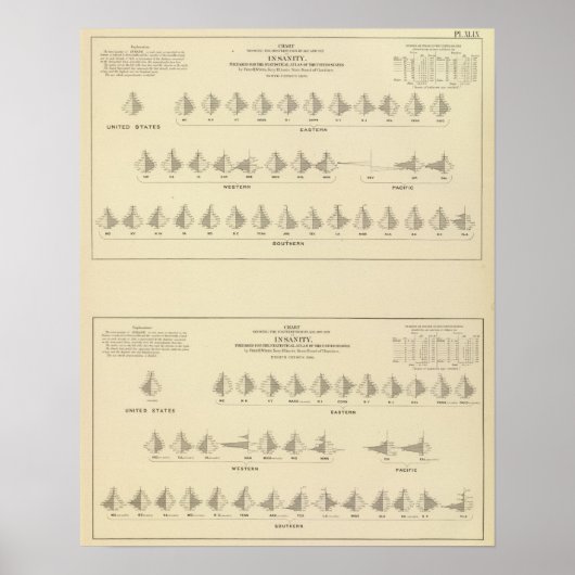 Wahnsinn, statistischer Lithograph in den USA Poster (Vorne)