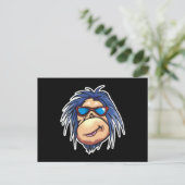 wahnsinnig coole Affengesicht Postkarte (Stehend Vorderseite)