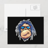 wahnsinnig coole Affengesicht Postkarte (Vorne/Hinten)