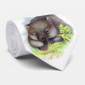 Wahnsinnig niedliche australische Wombat Krawatte (Gerollt)