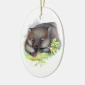 Wahnsinnig niedliche australische Wombat Vintag Keramik Ornament (Links)