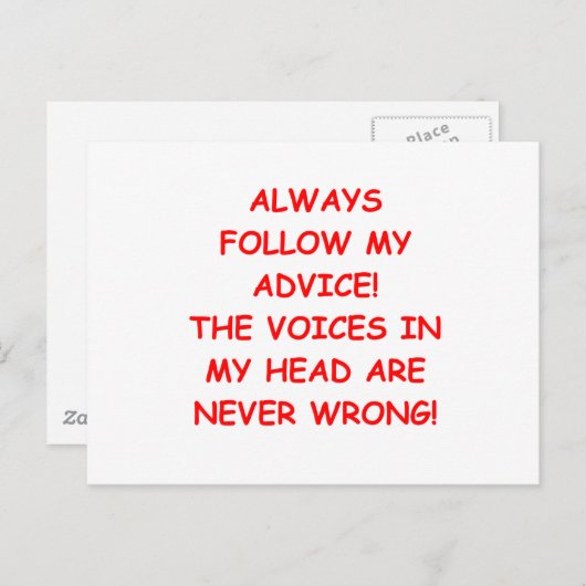 wahnsinnig postkarte (Vorne/Hinten)