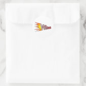wahnsinnig runder aufkleber (Tasche)