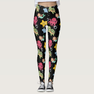 Wahnsinnige Meerjungfrau-Geburtstagsparty Leggings