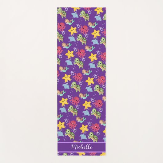 Wahnsinnige Meerjungfrau-Geburtstagsparty Yogamatte (Vorderseite)