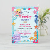 Wahnsinnige Regenbogenfrau Seepferd Geburtstag Save The Date (Stehend Vorderseite)