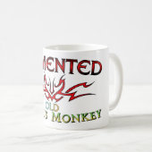 Wahnsinniger alter Zirkus-Affe Kaffeetasse (VorderseiteRechts)