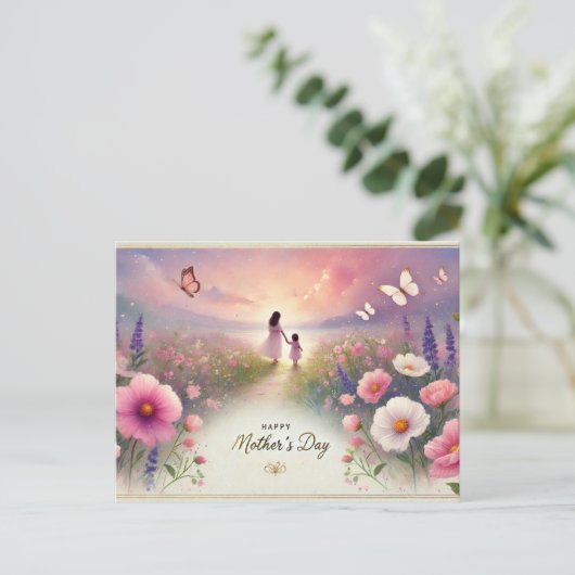 Wahnsinniger Muttertag Postkarte (Stehend Vorderseite)