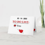 Wahnsinniger Valentinstag, List, lustige Karte (Vorderseite)