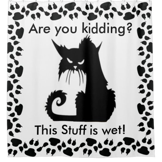 Wahnsinniges Kittmuster Duschvorhang (Vorderseite)