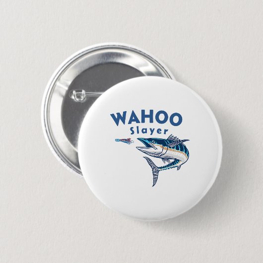 Wahoo Slayer Salt Water Fishing Wahoo  Button (Vorne & Hinten)