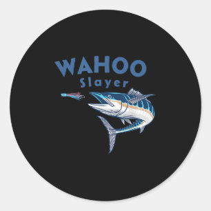 Wahoo Slayer Salzwasser-Angeln Wahoo  Runder Aufkleber