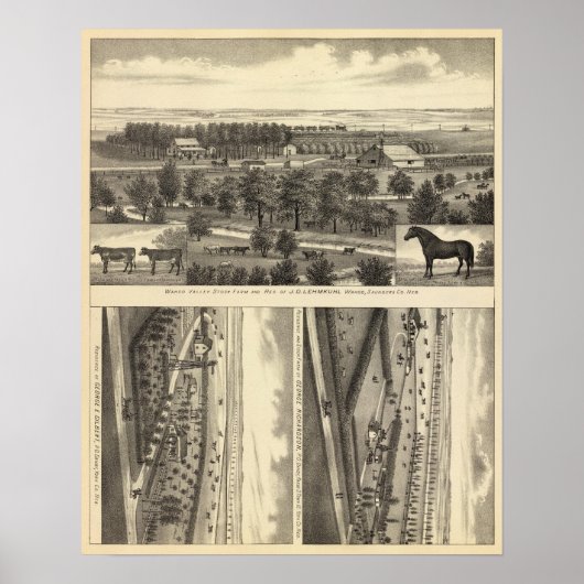 Wahoo Valley Farm, Nebraska Poster (Vorne)