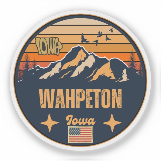 Wahpeton, Iowa Aufkleber (Vorderseite)