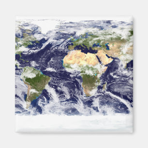 Wahr-Farbebild der gesamten Erde Magnet