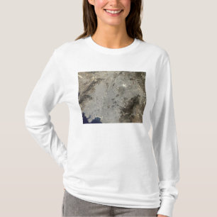 Wahr-Farbesatellitenansicht von zentralem Athen T-Shirt