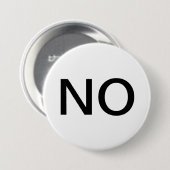 Wahrbarer Knopf, der "NEIN" sagt. Button (Vorne & Hinten)