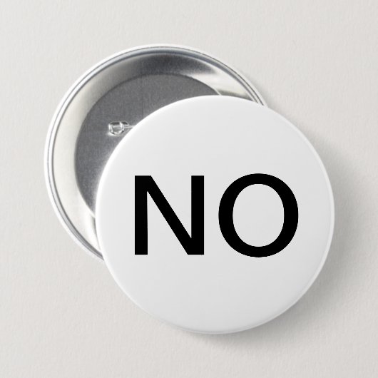 Wahrbarer Knopf, der "NEIN" sagt. Button (Vorne & Hinten)